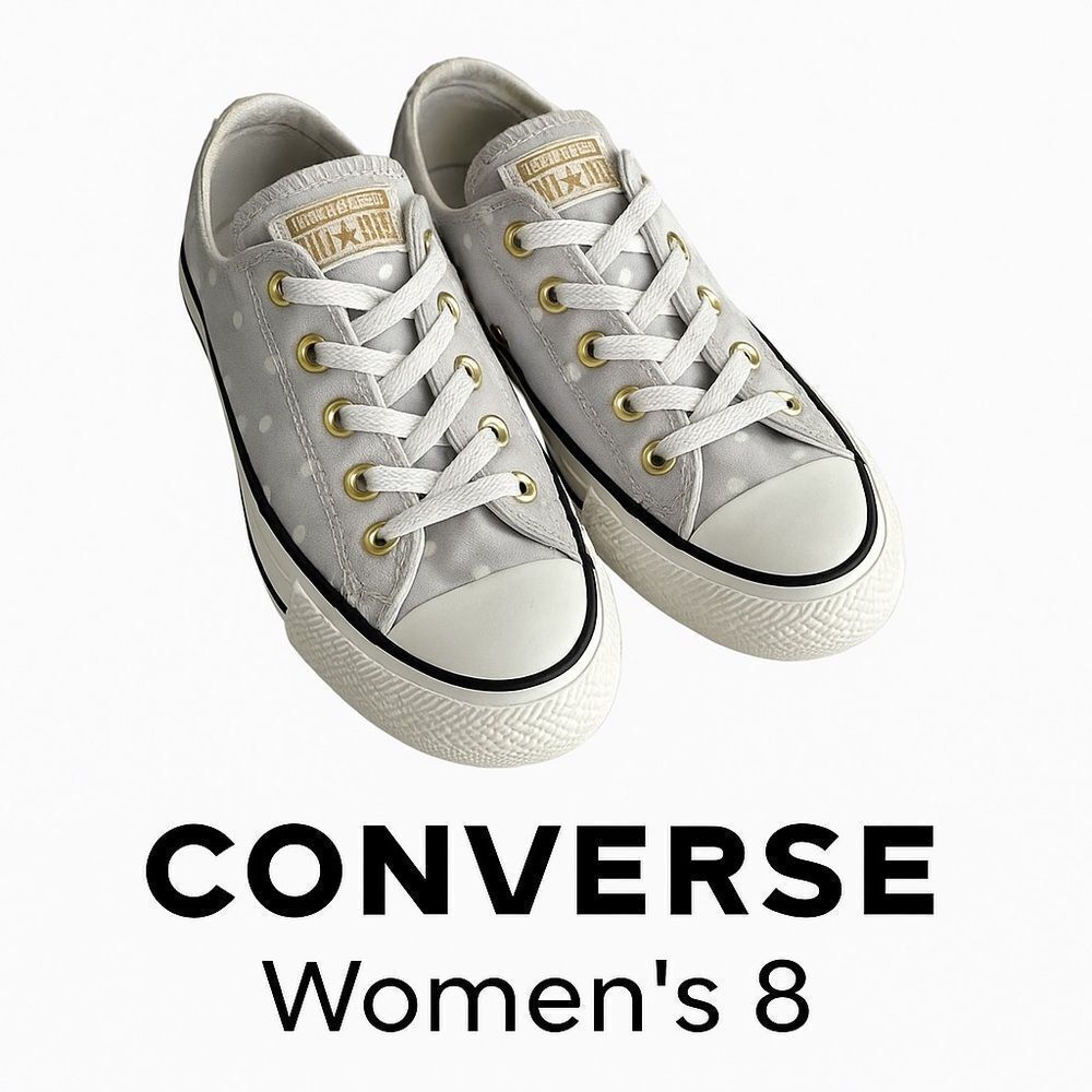 Converse All Star Low Top Polka Dot Sneakers | Women’s Size 8